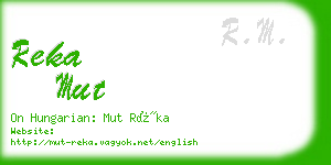 reka mut business card